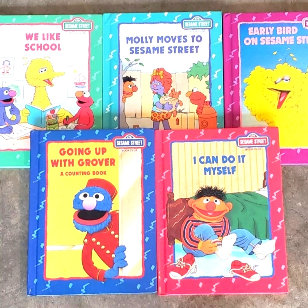 Lot of 5 Sesame Street Book Club Books NEW